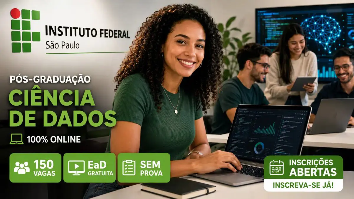 IFSP Campinas abre 150 vagas gratuitas para Especialização em Ciência de Dados EaD