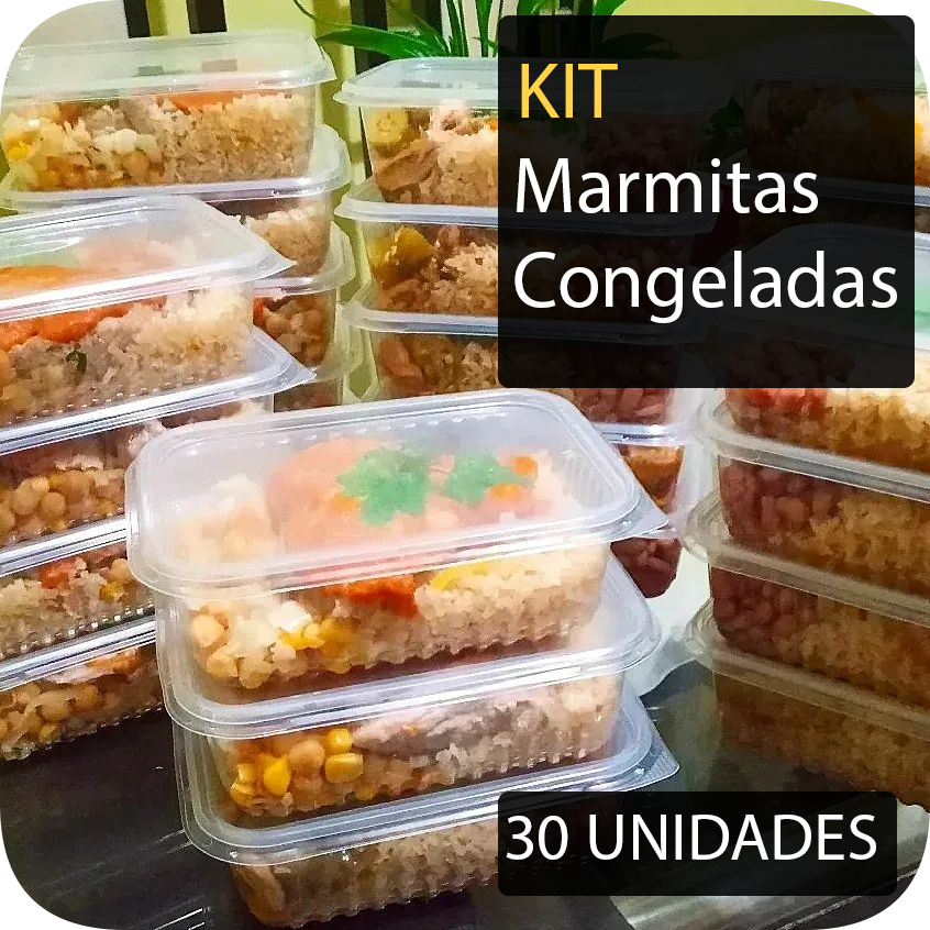 Marmitas caseiras preparadas para venda