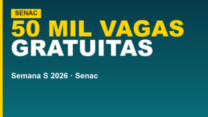 Senac tem 50 mil vagas gratuitas&hellip;
