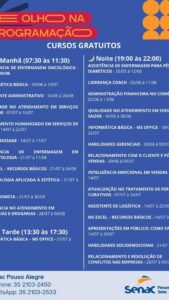 Senac Pouso Alegre abre cursos gratuitos…