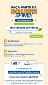 Senac Bahia 2026 oferece mais de&hellip;