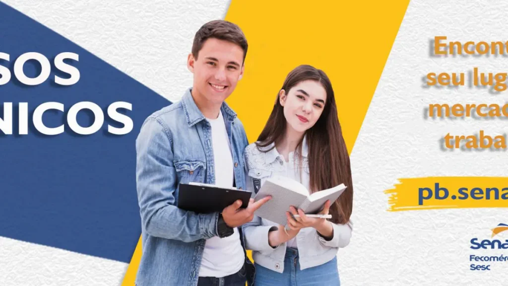 Aluno de curso gratuito do Senac em Paraíba