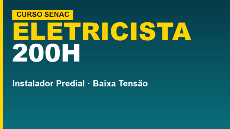 Eletricista Instalador Predial no Senac: PSG&hellip;