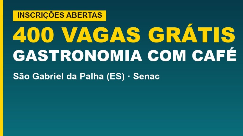 unidade movel de gastronomia senac curso de cafe sao gabriel da palha