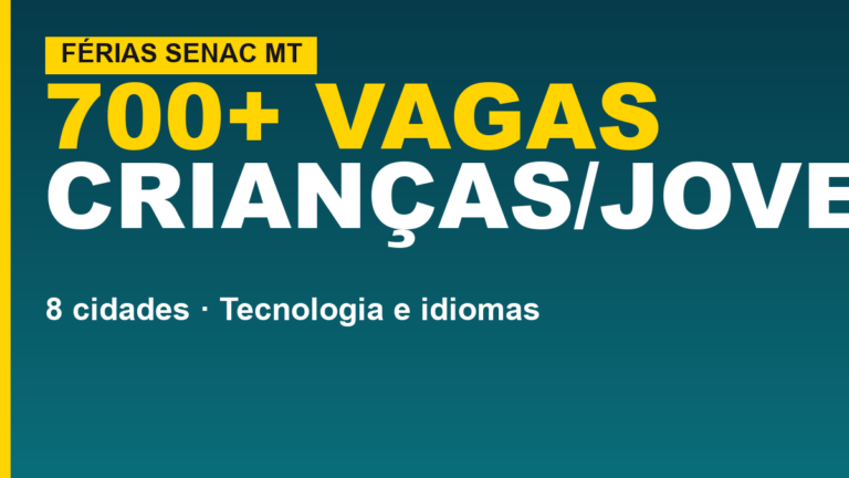 Senac MT abre 700 vagas em&hellip;