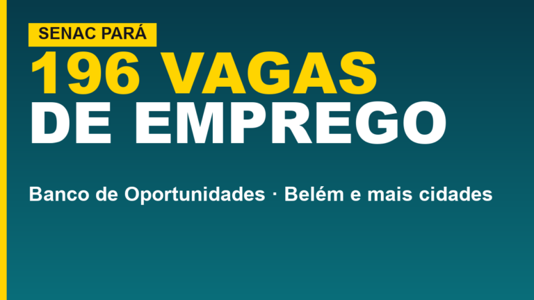 Senac Pará abre 196 vagas de&hellip;