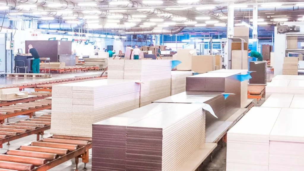 Representante comercial atendendo cliente em ambiente de moveis, industria moveleira