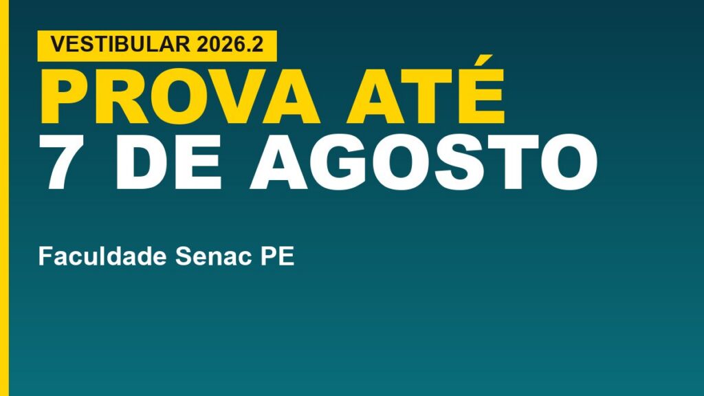 Fachada da Faculdade Senac em Pernambuco