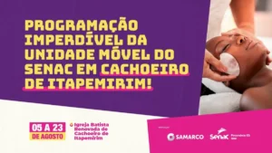 Senac Cachoeiro abre 2 cursos gratuitos:…